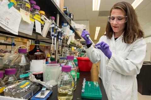 women testing in lab